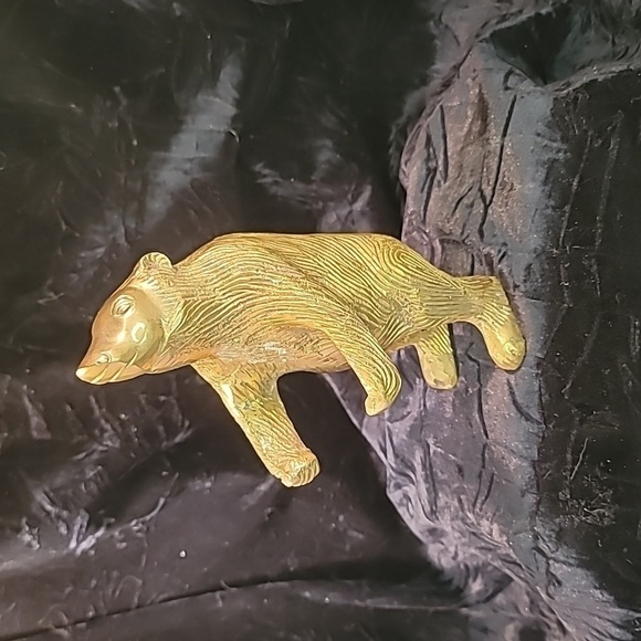 0282. Everybody Needs a Big Smiling Brass Bear!! - Picture 2 of 12